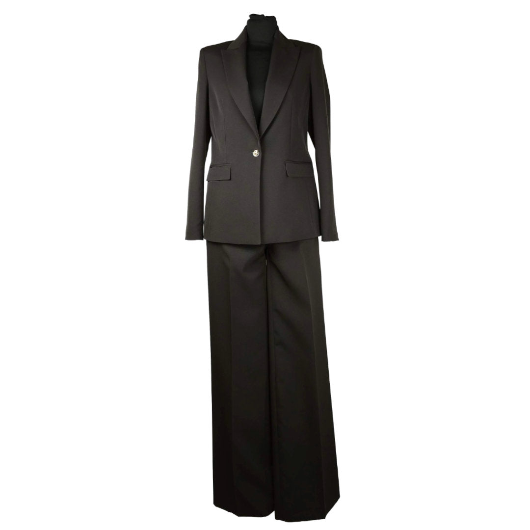 Completo Tailleur Giacca e Pantaloni Monopetto Nero