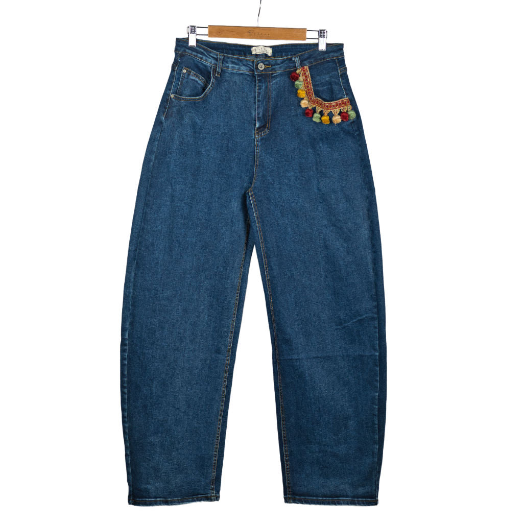 Jeans Donna Balloon Tasca Frange