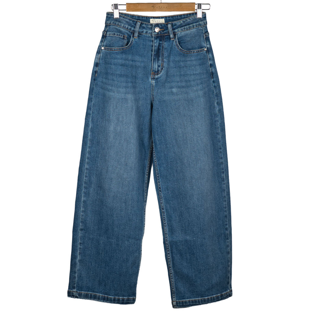 Jeans Donna Wide Leg Cropped