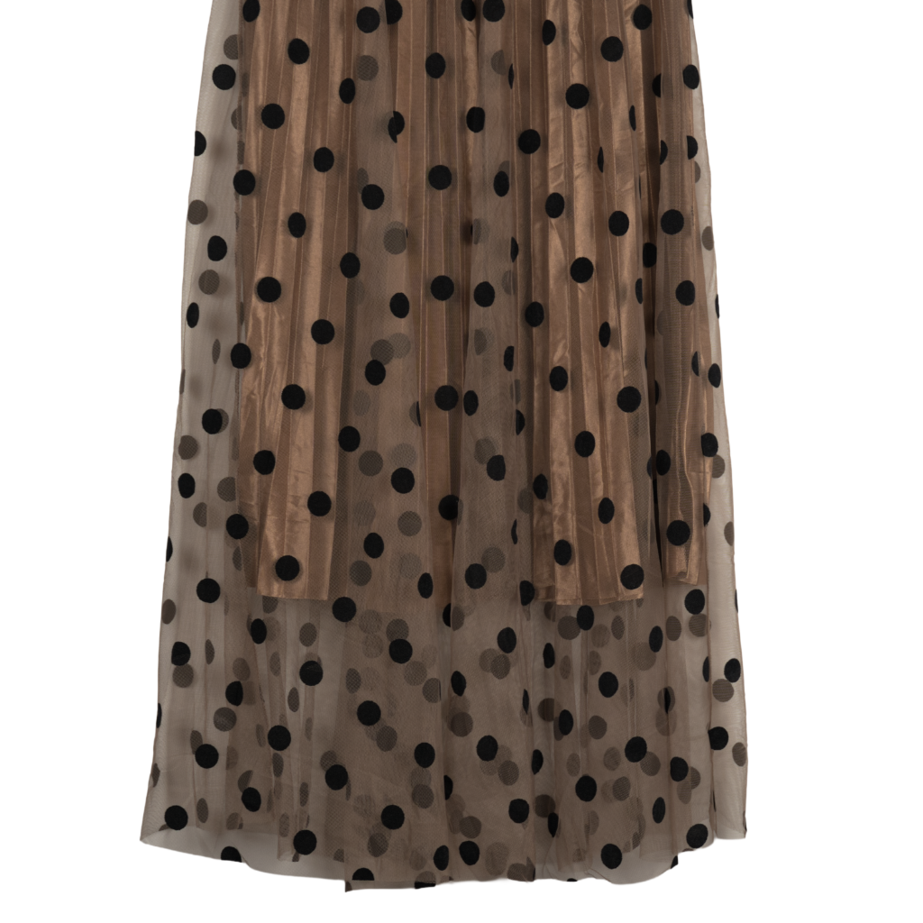 Gonna Donna Lunga in Tulle a Pois Cioccolato
