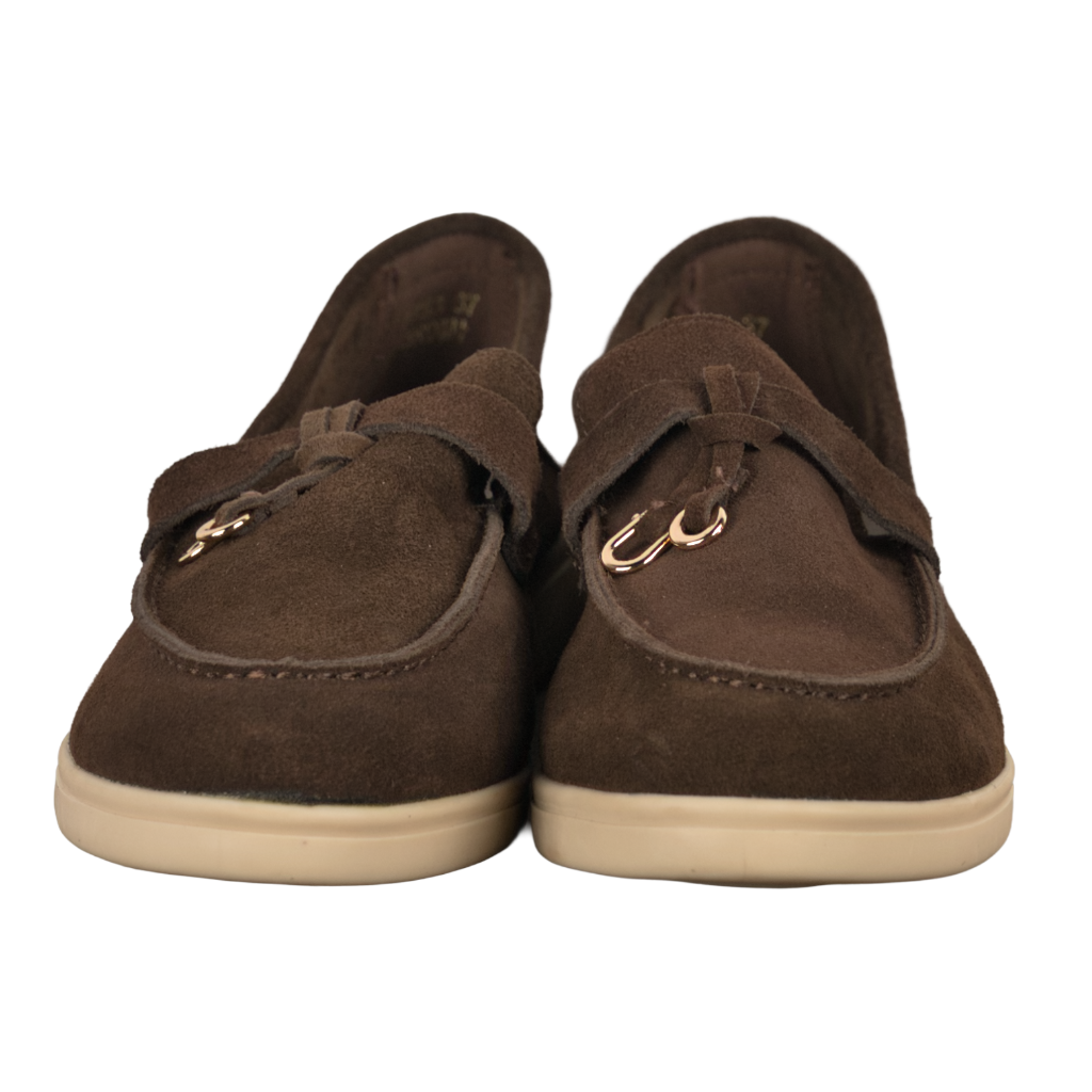 Mocassini Donna in Suede Cioccolato