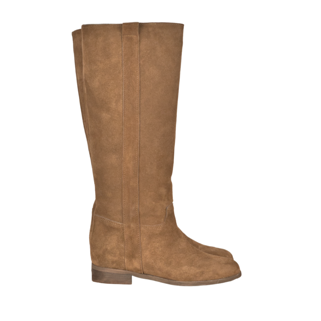 Stivali Donna al Ginocchio in Suede Marrone