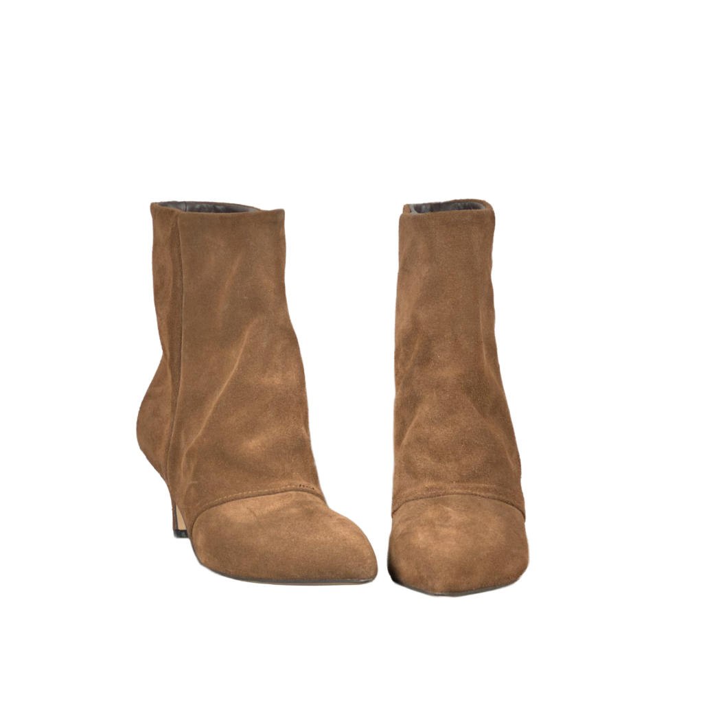 Stivaletti Donna alla Caviglia in Suede Marrone