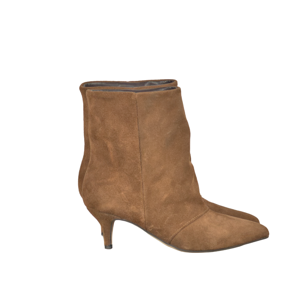 Stivaletti Donna alla Caviglia in Suede Marrone