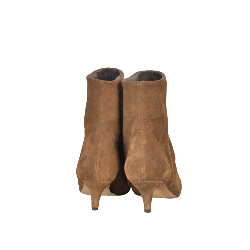 Stivaletti Donna alla Caviglia in Suede Marrone