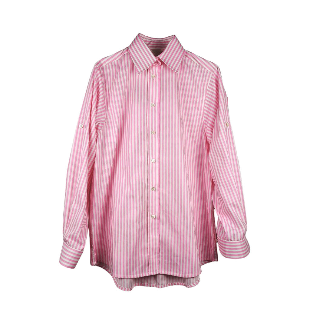 Camicia Donna a Righe Bianche e Rosa