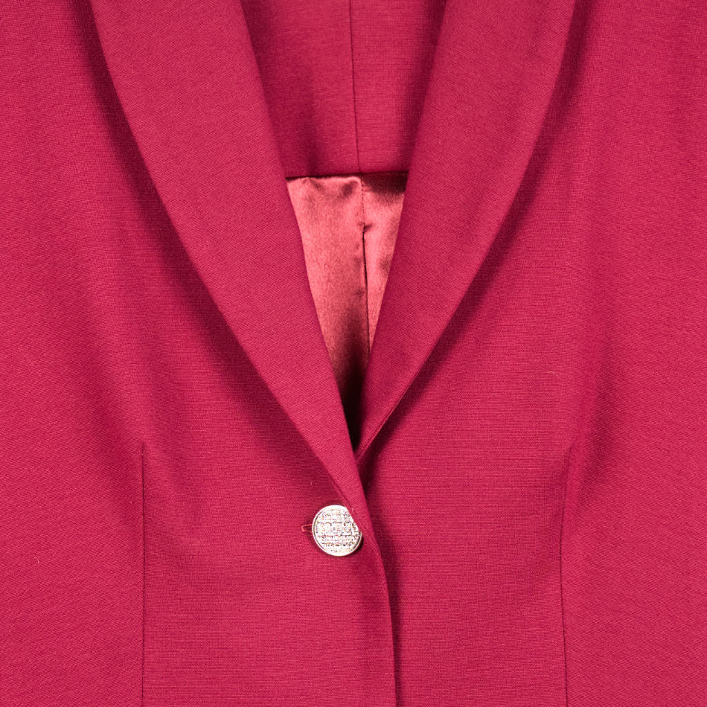 Giacca Donna Bordeaux Sartoriale con Bottoni Argentati