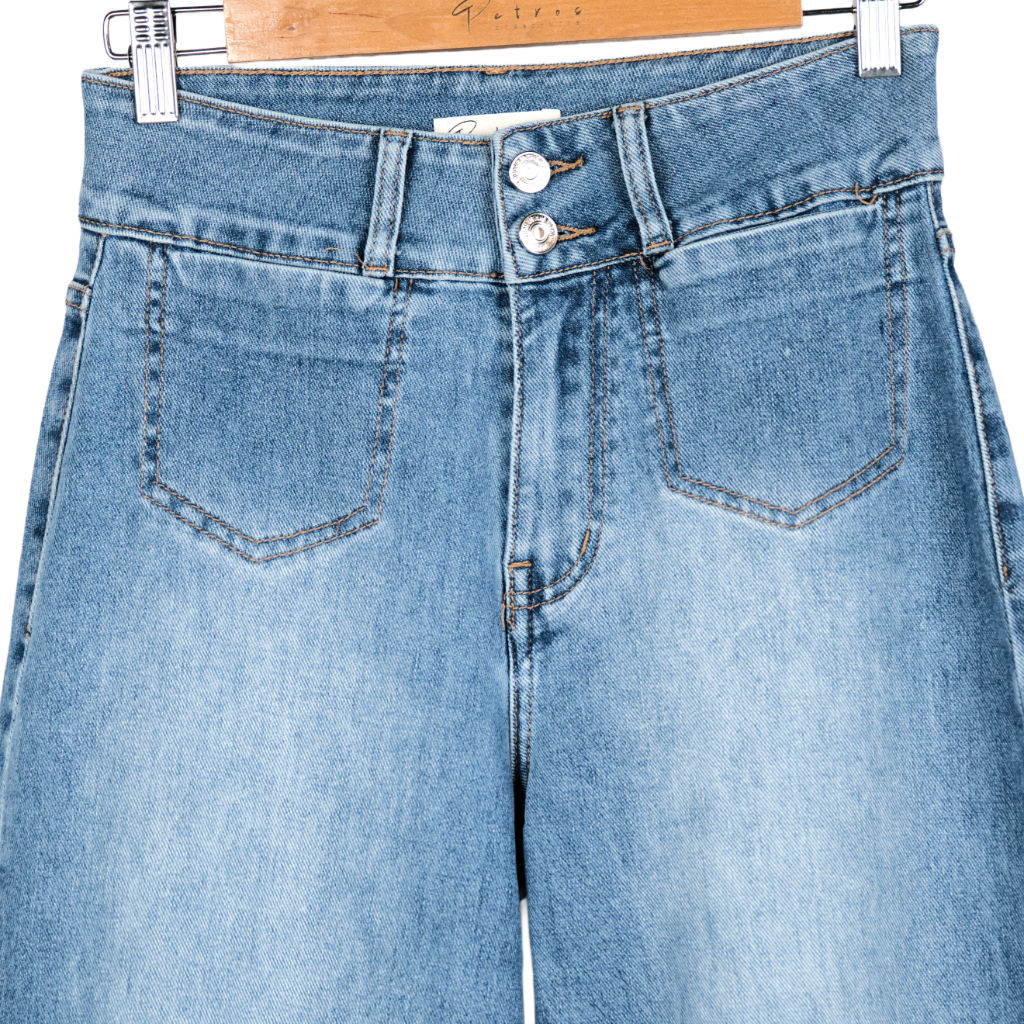 Jeans Donna Wide Leg Vita Alta