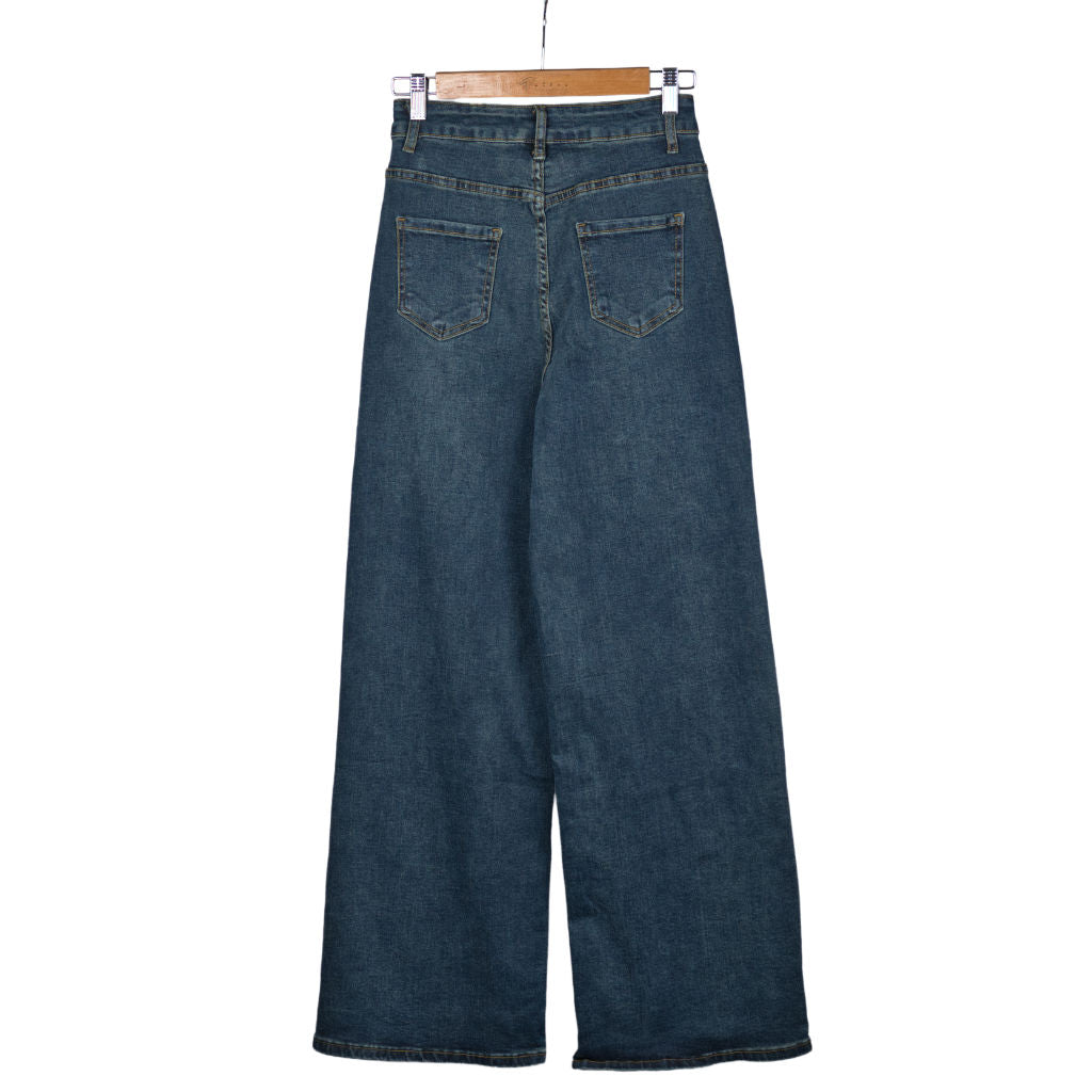 Jeans Donna Wide Leg Frange