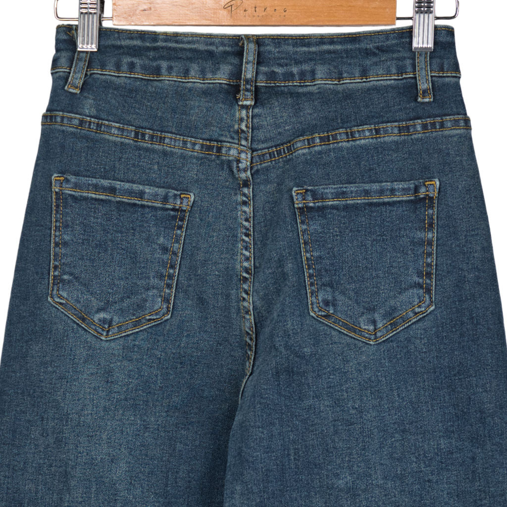 Jeans Donna Wide Leg Frange