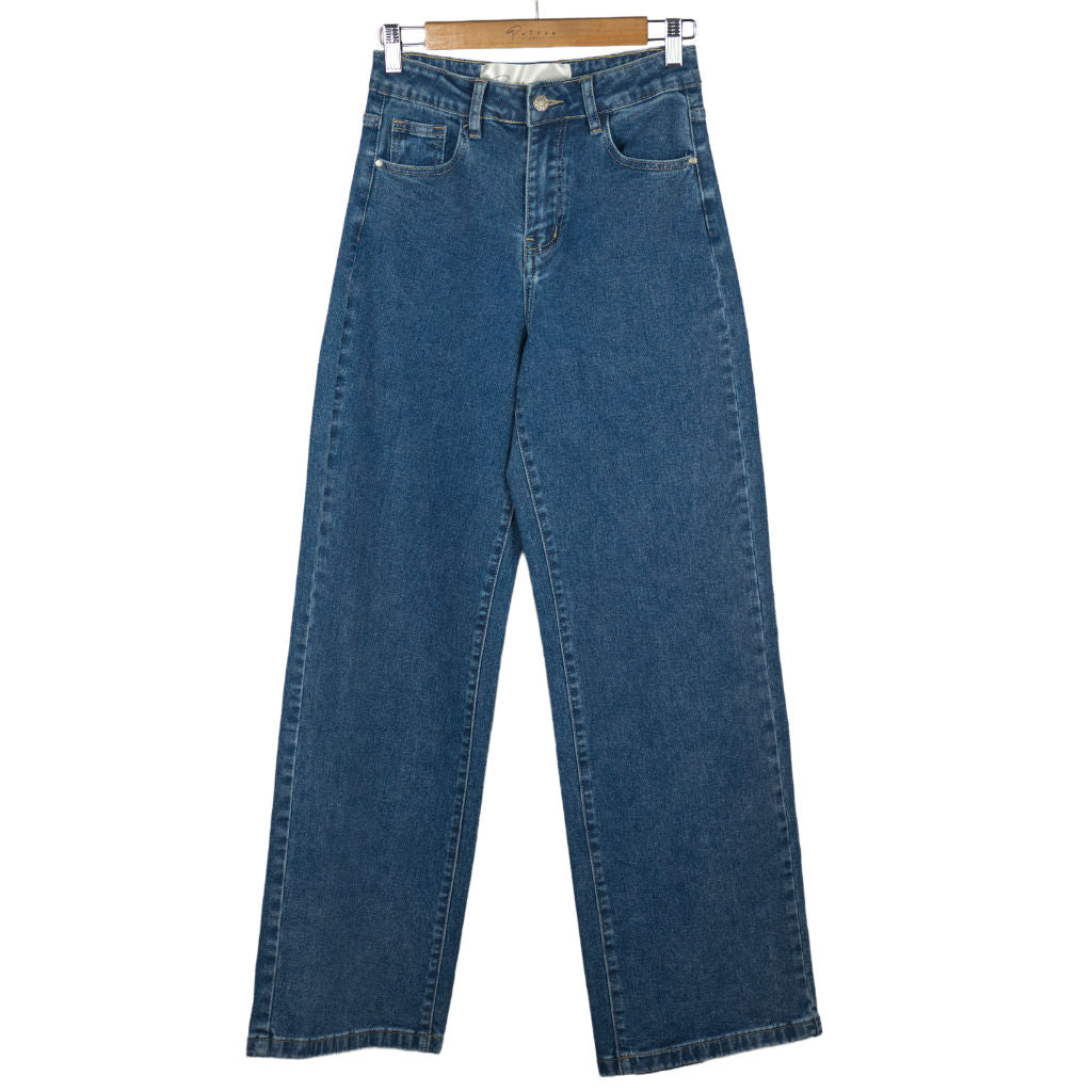 Jeans Donna Wide Leg Tasche Cuore