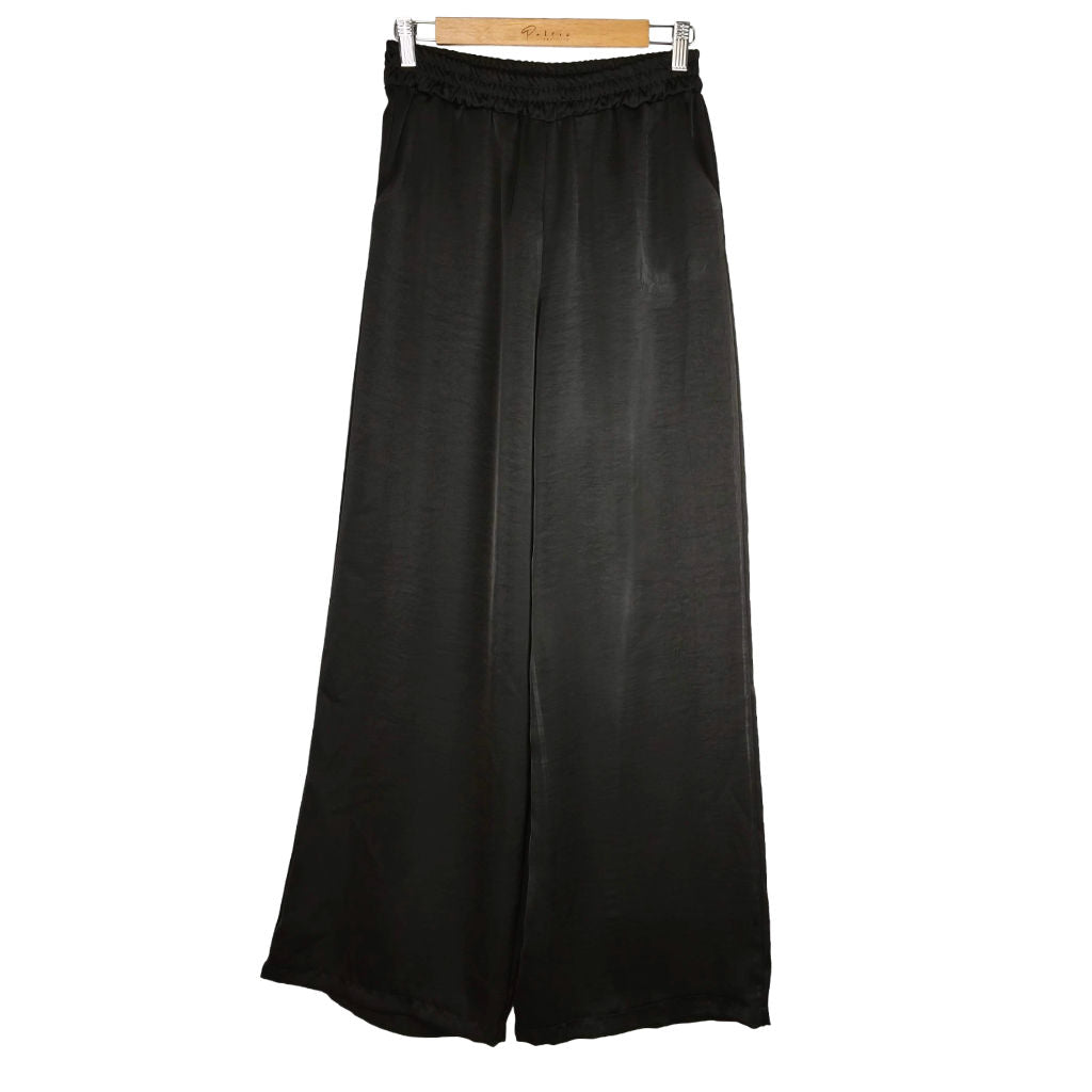 Pantalone Donna Palazzo in Satin Nero