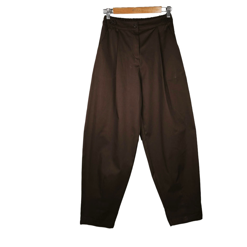 Pantalone Donna in Cotone Cioccolato Balloon