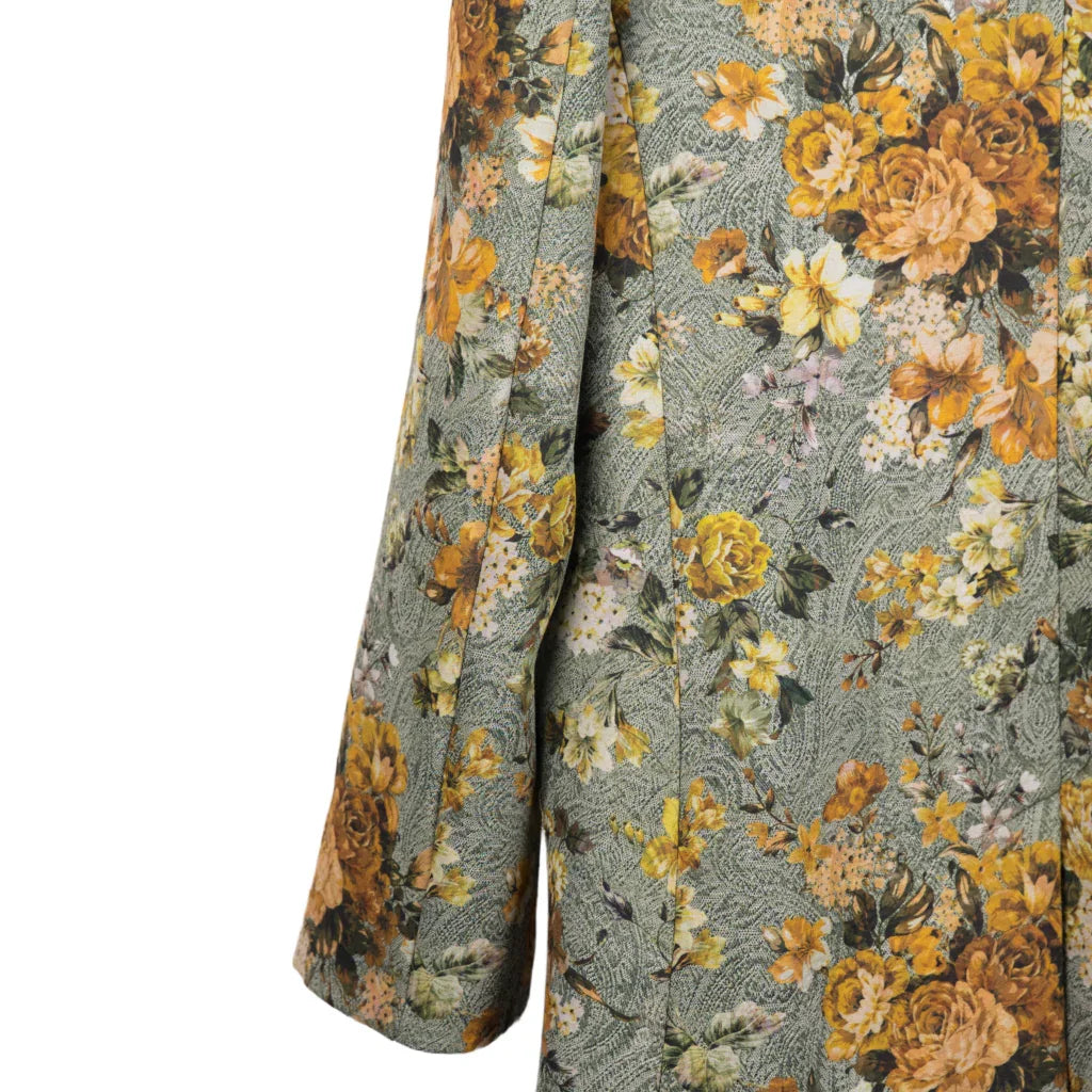 Blazer Donna Floreale con Bottoni Gioiello