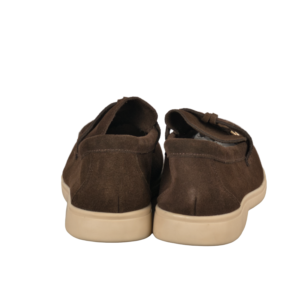 Mocassini Donna in Suede Cioccolato
