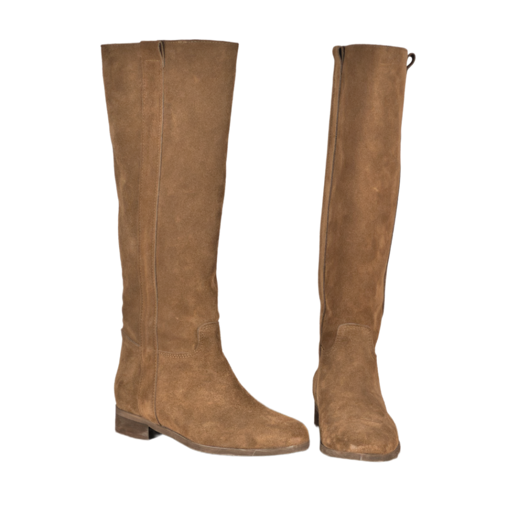 Stivali Donna al Ginocchio in Suede Marrone