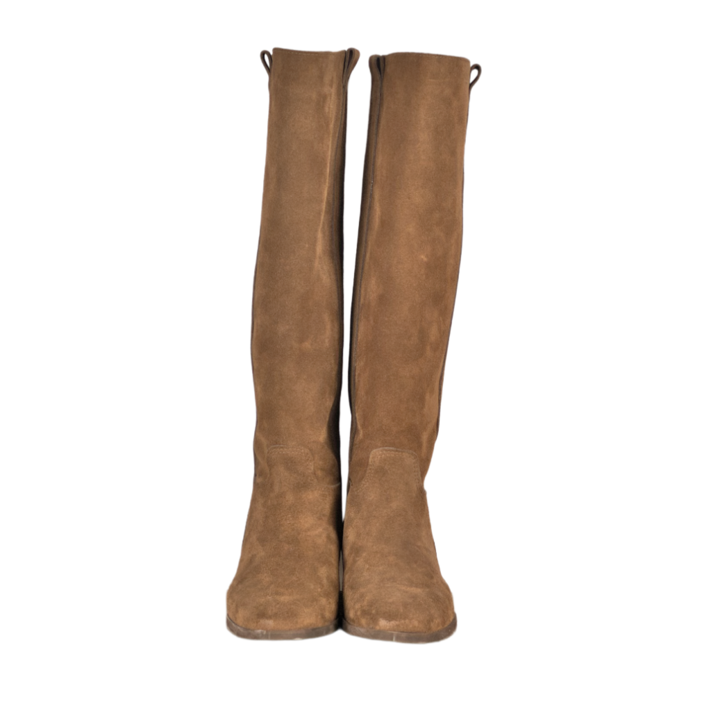 Stivali Donna al Ginocchio in Suede Marrone
