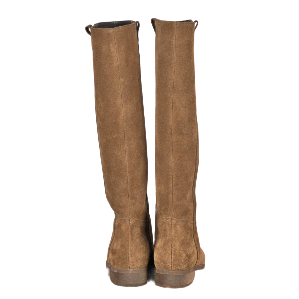 Stivali Donna al Ginocchio in Suede Marrone
