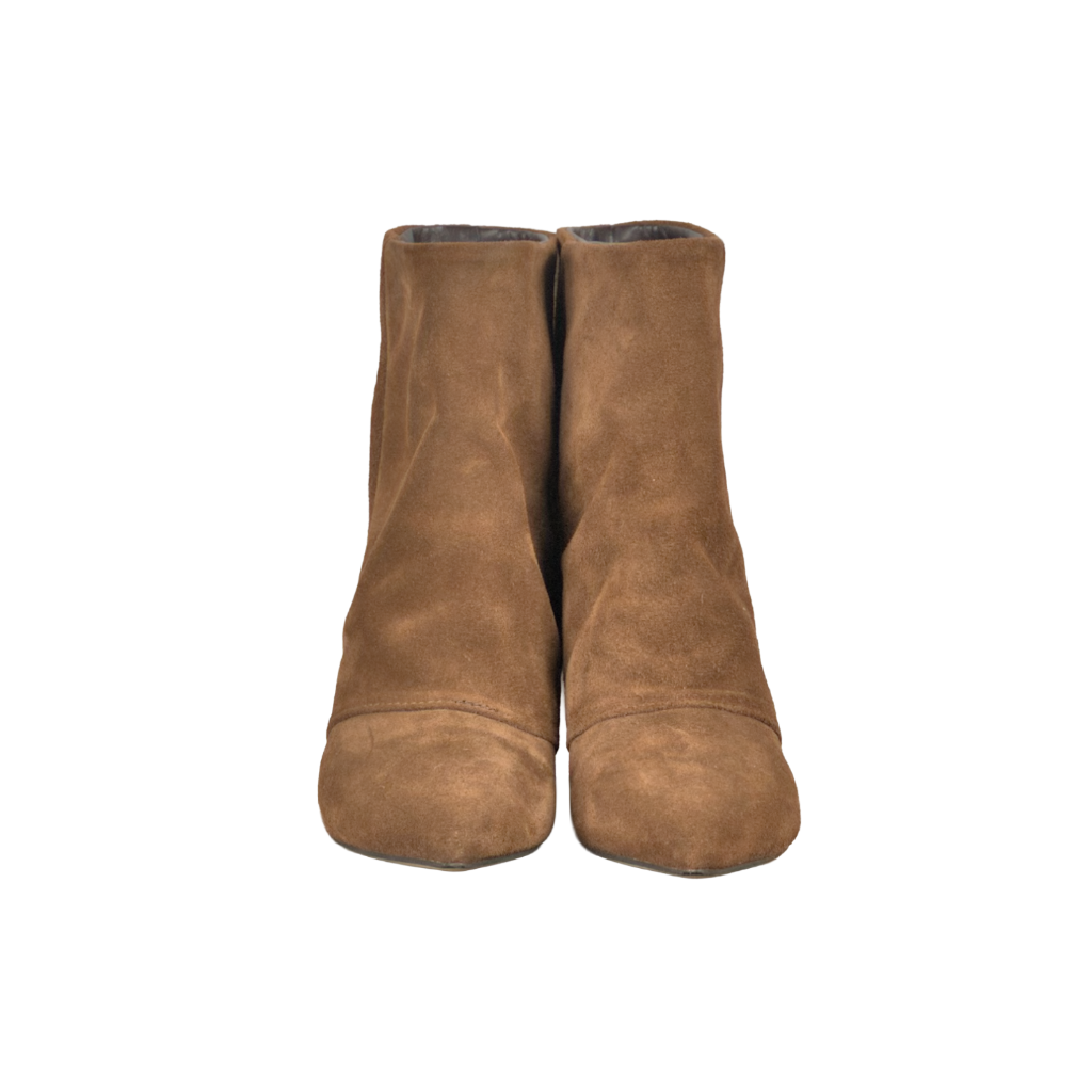 Stivaletti Donna alla Caviglia in Suede Marrone
